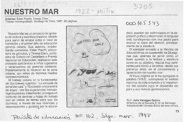 Nuestro mar  [artículo] Julia Venegas Quiroz.