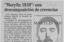 "Marylin 1810", una descomposición de creencias  [artículo].