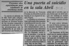 Una Puerta al suicidio en la Sala Abril  [artículo].
