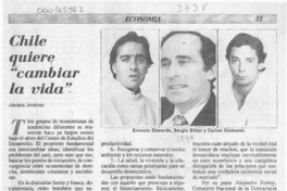 Chile quiere "cambiar la vida"  [artículo] Javiera Jiménez.