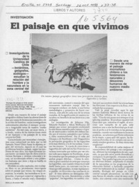 El paisaje en que vivimos  [artículo] Jaime Quezada.
