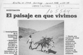 El paisaje en que vivimos  [artículo] Jaime Quezada.