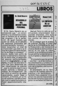 Libros  [artículo] H. V. M.