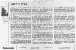 La selva lírica