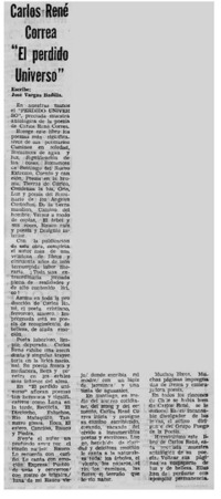 Carlos René Correa "El perdido universo"