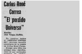 Carlos René Correa "El perdido universo"