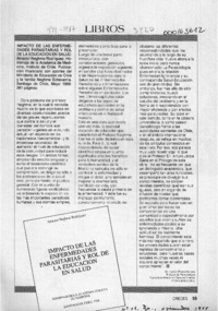 Impacto de las enfermedades parasitarias y rol de la educación en salud  [artículo] Hernán Reyes Morales.