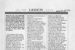 Impacto de las enfermedades parasitarias y rol de la educación en salud  [artículo] Hernán Reyes Morales.