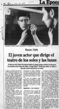 El Joven actor que dirije el teatro de los soles y las lunas  [artículo].