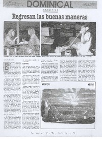 Regresan las "Buenas maneras"