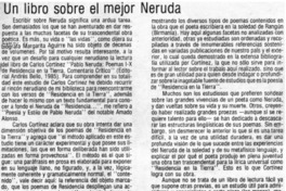 Un libro sobre el mejor Neruda