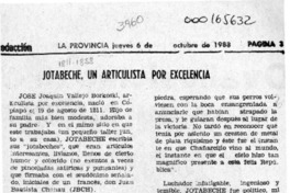 Jotabeche, un articulista por excelencia  [artículo] L. E. Rojas.