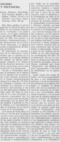 Iglesia y dictadura