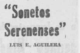 "Sonetos serenenses"