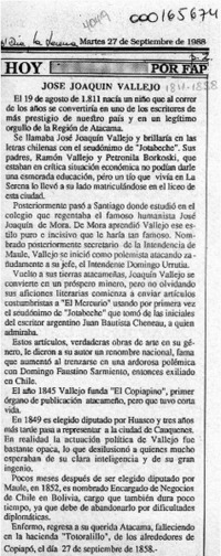 José Joaquín Vallejo  [artículo] Fap.