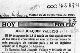 José Joaquín Vallejo  [artículo] Fap.
