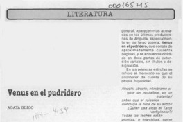 Venus en el pudridero  [artículo] Agata Gligo.