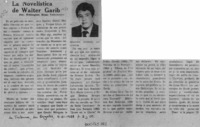 La novelística de Walter Garib  [artículo] Wellington Rojas Valdebenito.
