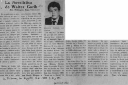 La novelística de Walter Garib  [artículo] Wellington Rojas Valdebenito.