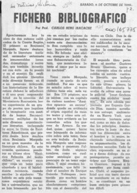 Fichero bibliográfico  [artículo] Carlos René Ibacache.