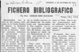 Fichero bibliográfico  [artículo] Carlos René Ibacache.