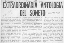 Extraordinaria antología del soneto  [artículo] José Vargas Badilla.