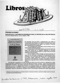 Manuscritos y documentos españoles para la historia de la Isla de Pascua
