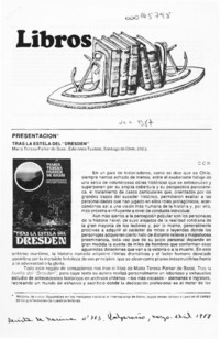 Tras la estela del "Dresden"  [artículo] C. C. N.