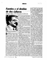 Fuentes y el destino de dos culturas  [artículo] José Stevenson.