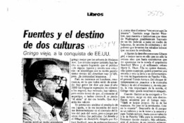 Fuentes y el destino de dos culturas  [artículo] José Stevenson.