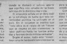 Política militar comunista en Chile  [artículo] Ch. G. O.