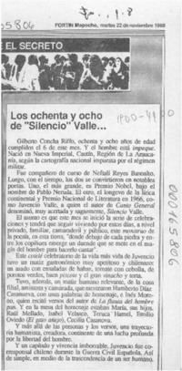 Los Ochenta y ocho de "Silencio" Valle --  [artículo].
