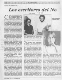 Los escritores del NO