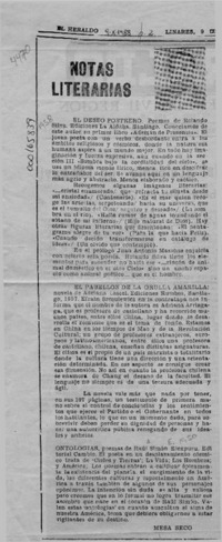 Notas literarias  [artículo] Mesa Seco.