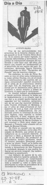 Aventurero  [artículo] Corusco.