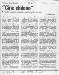 "Cine chileno"  [artículo] J. M. Lecaros.