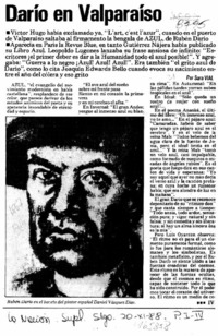 Darío en Valparaíso  [artículo] Sara Vial.