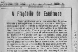 A propósito de escrituras  [artículo] E. J.