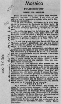 Mosaico  [artículo] Abelardo Troy.