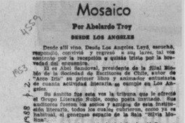 Mosaico  [artículo] Abelardo Troy.