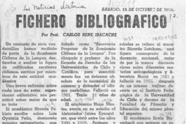Fichero bibliográfico  [artículo] Carlos René Ibacache.