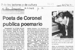 Poeta de Coronel publica poemario  [artículo].