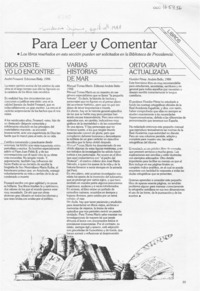 Para leer y comentar  [artículo].