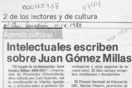 Intelectuales escriben sobre Juan Gómez Millas  [artículo].