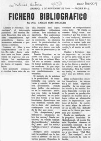 Fichero bibliográfico  [artículo] Carlos René Ibacache.