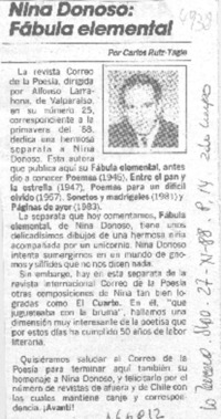 Nina Donoso, fábula elemental