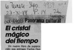 El Cristal mágico del tiempo  [artículo].