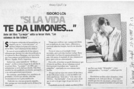 Isidoro Loi, "Si la vida te da limones --"  [artículo].