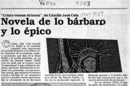 Novela de lo bárbaro y lo épico  [artículo] Camilo Marks.