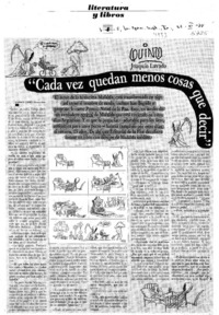 "Cada vez quedan menos cosas que decir"  [artículo] Carmen Correa.